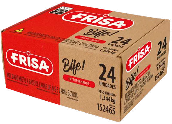 Caixa original Hambúrguer Bife Frisa