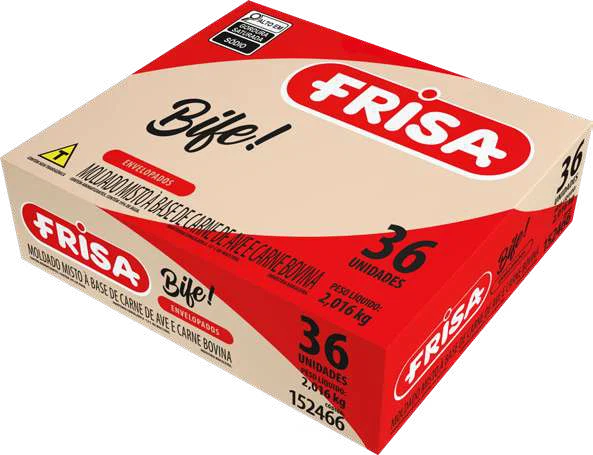 Embalagem Frisa: Hambúrguer Bife — caixa 36