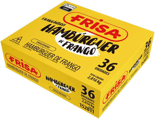 Embalagem Frisa: Hambúrguer de frango